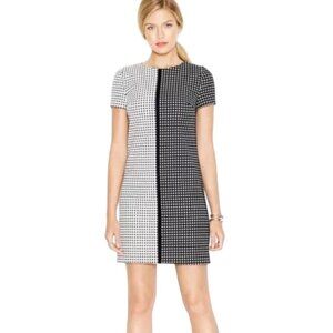 Betsey Johnson Checkered Black & White Short Sleeve Dress, Women's Size 6